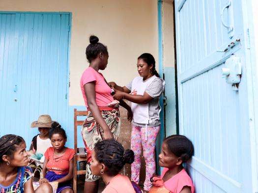 Bruanette works at the MSF clinic