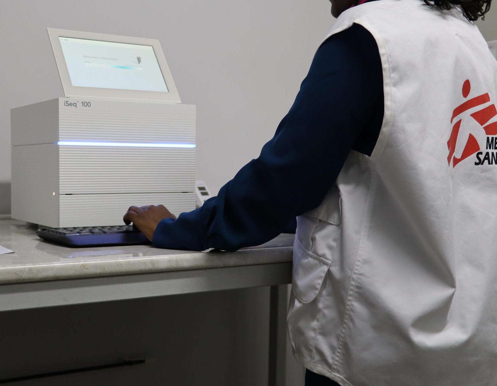 Next-generation sequencing (NGS) machine in the MSF managed laboratory in Nukus