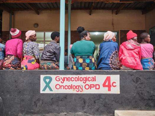 Women wait for cervical cancer treatment at Queens Elizabeth Hospital in Blantyre, Malawi.