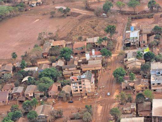 Aerial view of severe floods in the state of Rio Grande do Sul, Brazil.