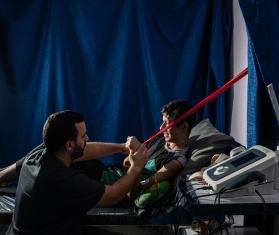 Karam, 17, is one of over 20 children MSF has managed to evacuate from Gaza for treatment at our reconstructive surgery hospital in Amman, Jordan.