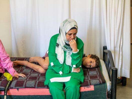 Gazan patients in MSF hospital in Amman