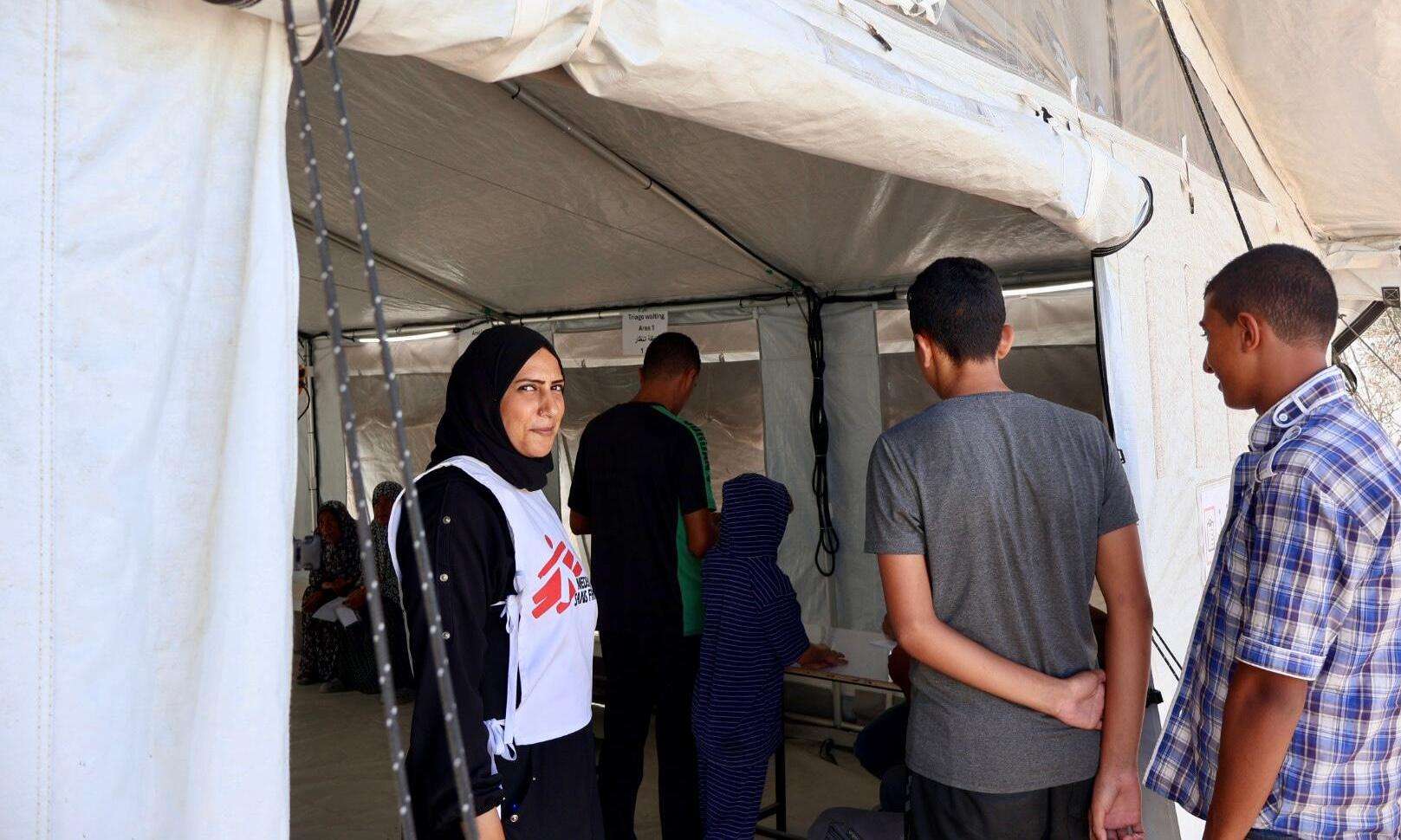 Field hospital opening of pediatric services, Deir Al Balah