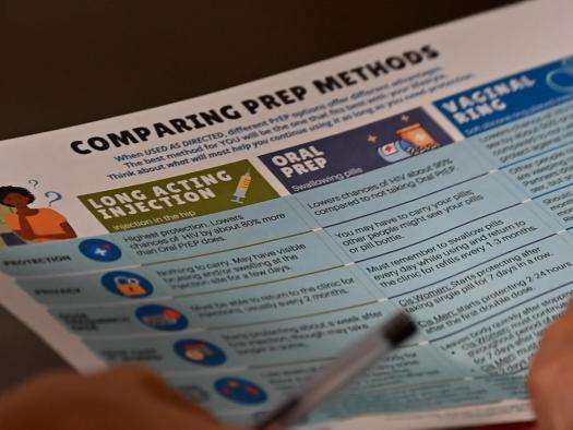 Training to use long acting injectables in HIV prevention