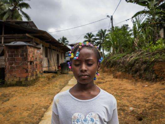 A young girl in Chachajo, Alto Baudó, Colombia.