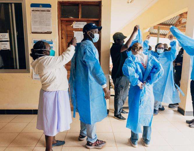 MSF teams work with Ministry of Health staff to address a Marburg virus outbreak in Tanzania.
