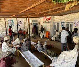 The entrance of the emergency room in Tawila Hospital. 