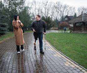Serhii lost his leg after being seriously wounded in the Donetsk region last year, marking a turning point in his life. After a period of depression, he began his recovery journey. 