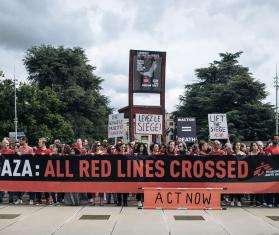 A demonstration organized by MSF in Geneva, Switzerland, on June 5.