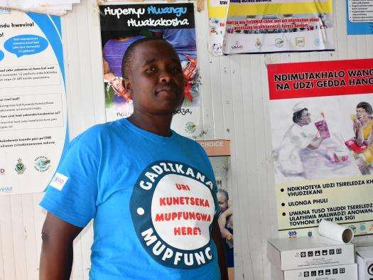 Sithabile, a volunteer helping people who are HIV-positive in Zimbabwe.