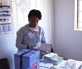 An MSF staff member in a tuberculosis clinic in South Africa. 