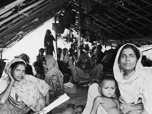 A Rohingya refugee family in Bangladesh in 1978.